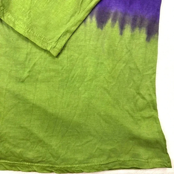 Made In Nepal 100% Cotton Tie Dye Light Weight Boho Natural Zip Jacket Size 3X - Picture 11 of 15